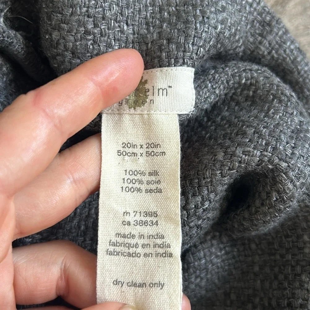 100% Silk West Elm accept pillow cover